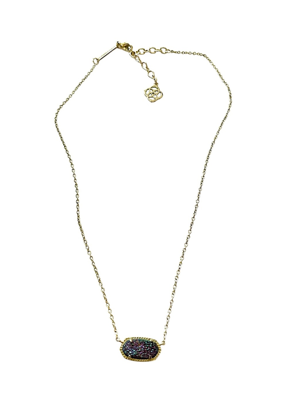Kendra Scott Purple Druzy Pendant Necklace